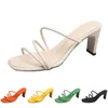 pantoufles femmes sandales talons hauts chaussures de mode GAI triple blanc noir rouge jaune vert marron color67