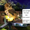 Garden Decor Waterproof Solar Power LED Light Garden Path Yard Lawn Owl Animal Ornament Lamp Outdoor Decor 240304