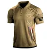 1776 Independence Day Military Polo Shirt Men Tshirt American Flag Short Sleeve Mens Clothing Tops Outdoor Golf 240226