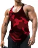Men's Tank Tops Thin Camouflage Sleeveless Vintage Sports Fitness Training Vest
