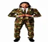 Anpassa Designe Camouflage Groom Tuxedos Notch Lapel Groomsmen Wedding Dress Populära män Formell parti Prom Suitjacketpant9168265