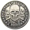 HB09 Hobo Morgan Dollar crâne zombie squelette copie pièces de monnaie en laiton artisanat ornements décoration de la maison accessoires 255s