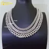 Wholesale Best Quality Sparkle Hip Hop Iced Out Moissanite Necklace 8mm Sterling Silver Cuban Link Chain