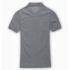 T-shirt pour hommes de marque haut de gamme, Boutique Cotton Boutique Broidered avec boutons, chemise à manches courtes absorbant la sueur, chemise de style décontracté pour hommes, taille asiatique