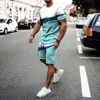 Summer Fashion Luxury Brand Mens Sportswear TshirtShorts Tvåverk Jogging Fitness Sports Casual Set Style Collar For Men 240226