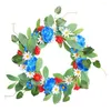 Couronnes de fleurs décoratives couronne de fleurs artificielles marguerite couleur printemps Floral porte d'entrée fenêtre décor livraison directe maison jardin Festi Ot15R