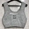 Designer Women Tank Tops Letter Knitted Tanks Trendy Sleeveless Singlets Tees Cropped Sweater Tops Camis