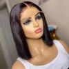 Brazylijskie 13*4 koronkowa peruka Krótka ludzka peruki włosy Remy Hair 4*4 Lace Short Bob Postra peruki dla kobiet Szwajcarskie koronkowe włosy 240228