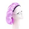 Beanie/Skull Caps Solid Color Soft Satin Night Hat Beanie For Women Lady Girl Elastic Sleep Haarverzorging mode -accessoires Drop Lever Dhaml