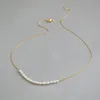Brass With 18K Gold Natural Real Pearl Necklace Wowen Jewelry Party Designer T Show Runway Gown Japan Korean Fashion 240306