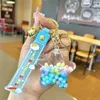 2024 Nightlight Liquid Keychain Creative Flowing Sand Bottle Keychain Women's Bag Pendant Car Keychain Small Jewelry Cute Gift