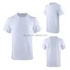 Sublimationsdruck, blanko, O-Ausschnitt, weißes Polyester-Baumwoll-T-Shirt mit Feeling
