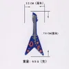 ファッショナブルで汎用性の高いブルーギターブローチフランスのレトロ気質ハイエンドセンスユニセックススーツチェストフラワーのdfkoreanバージョン
