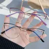 Sonnenbrille Mode Frauen Metall Blau Licht Blockieren Brillen Optische Brillenglas Büro Computer Augenschutz Brille Brillen