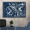 Målningar konst jackson pollock abstrakt målning psykedelisk affisch och tryck canvas vägg bilder hem dekor311t