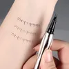 Kaş kalem su geçirmez çatal ucu kaş kalem uzun ömürlü profesyonel ince çizim sıvı göz kaş kalem