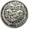 HB24 Hobo Morgan Dollar Skull Zombie Skeleton Copy Coins Brass Craft Ornament Home Decoration Accessories225R