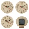 壁の時計レトロヴィンテージスタイルの木製丸い小さな机の時計静かな数字クォーツホームデコレーションのための必要性ドロップデリバリーガーデンotz4x