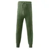 Men's Pants Casual Knitted Fit Solid Slim Youth Color Trend Mens Fashion Male Trousers Drawstring Pantalones Hombre