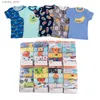 T-Shirts Einzelhandel 5 teile/los 0-24months kurzarm t-shirt Baby, Kleinkind cartoon neugeborene kleidung für jungen mädchen nette Kleidung sommer L240311