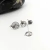 Orecchini pendenti Ms.Betti 12mm 10mm 8mm 6mm Rivoli Stud con O Ring Impostazioni di risultati in acciaio inossidabile per gioielli fai da te 50 paia