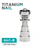 Outils à main Métal Banger Domeless Titanium Nail 10mm 14mm Mâle Femelle Joint 1 avec 6 Types Différents ZZ