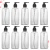 Bouteilles de stockage 8 pièces pompe distributrice rechargeable vide pour shampooing lotions distributeurs à main cuisine bain 300ml