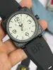 腕時計男性自動機械式時計ベルブラウンレザーブラックロスラバーライストウォッチwristwatcheswristwatches245w