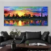 LNIFE Malerei Bunte Ölgemälde Auf Leinwand Gedruckt Abstrakte Wandkunst Für Wohnzimmer Moderne Wohnkultur Landschaft Pictures234a