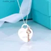 Pendant Necklaces Luxury double heart necklace ladies stainless steel heart-shaped diamond pendant designer neck jewelry Christmas gift women accessories