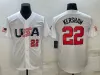 2023 Maglia da baseball personalizzata S-4XL Team USA Mike Trout Trea Turner Adam Ottavino Mookie Betts Nolan Arenado Kyle Schwarber Kyle Tucker Pete Alonso J.T.Maglie Realmuto