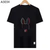 Psychos bunnys camisa de verão das mulheres esqueleto coelho novo design multi estilo camisa masculina designer de moda tshirt manga curta homem topos 202