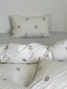 男の子の女の子の寝具セットベアバニー刺繍幼児綿ベッドベッドセット布団カバーシート枕カバーフィラー240226