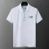 2024SS Designer Polos Hommes Polos de luxe Casual Mens T-shirt Lettre Imprimer Broderie Mode High Street Man Tee