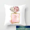 Bouteille de parfum de luxe, housses d'oreillers confortables, en tissu pour la maison, housse de coussin de canapé, remplissage d'oreiller, vente en gros