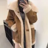 New Sheep Winter Haining Fleece Women's Fur Wearing Casual Wool Coat On Both Sides 6290