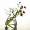 Beautiful Modern Cute Glass Angel Shape Flower Plant Hanging Vase Home Office Wedding Decor 1pcs229Z