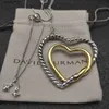 Pendant Necklaces Heart Designer Dy Necklace for Women Man Couples Christmas Popular Retro Madison Link Chain Party High Quality Jewelry Gift Wholesale EW23