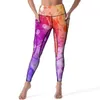 Damesleggings Kleurrijke cirkels Sexy regenbubbels in regenbogen Push-up yogabroek Vintage rekbare leggings Vrouwelijke aangepaste hardlopen