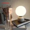 Lamps Shades Nordic bedroom Glass ball table lamp luxury marble bedside decor small table lamp modern living room study reading desk lamp L240311