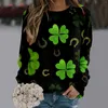 Women's Hoodies The St Day Sweatshirt Women Long Sleeve Irish Festival Holiday Tee Spaghetti Strap Top Tops For Sexy