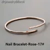 Bracelet à ongles fins de 3.0mm, manchette unisexe de styliste, en or, de luxe, classique, bijoux, cadeau de saint valentin, G91E