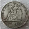 GUATEMALA 1896 1 PESO copie pièce de haute qualité 185G