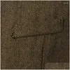 Mens Vests Vintage Western Suit Vest Men 2024 Brand V Neck Wool T Waistcoat Party Tuxedo Dress Chaleco Hombre Xxl Drop Delivery Appare Otdfd