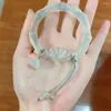 Bangle Trendy Lotus Bracelet Creative Transparent 58mm Chinese Ancient Fashion Antique Hand Ornaments Friend Gift