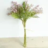 Decorative Flowers 6 Pcs Realistic Artificial Mimosa Creative Handmade Plush Acacia Bean Flower Silk Fake Garden