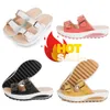 2024 New Style Gai Designer Slipper Slides Fashion Macaron Sandals Ladies Summer Beach Flip Flops مما يزيد النعال النعال الصندل حجم كبير