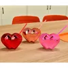 Water Bottles Plastic Drinking Glasses Colorful Heart Shaped Straw Cup Portable Sippys Bottle With Straws