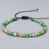 Bracelets de charme faits à la main Bracelet de perles de pierre naturelle Premium Japser Fantaisie Amoureux de l'amitié Couples Yoga Bijoux Cadeaux
