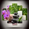 5 PCS Spa Decor Flower Stone Candle Scenery Bild tryckt Modern duk väggkonst Bild för heminredning Dekor No Frame236w